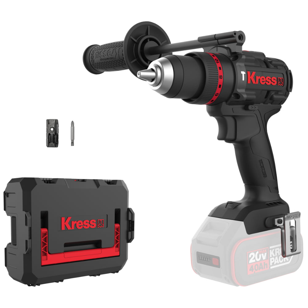 Furadeira De Impacto KUC33.91 Sem Bateria 20v Brushless 13 Mm Kress